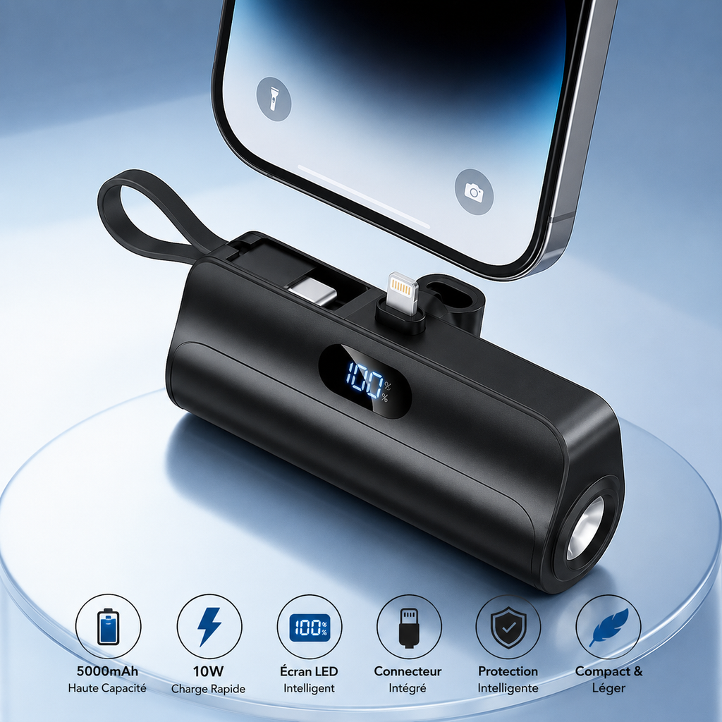 Mini Power Bank Portable Anker IOS/Android 5000mAh