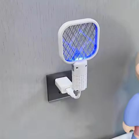 Raquette Électrique Anti-Moustiques avec Lampe Tue-Moustiques 2 en 1